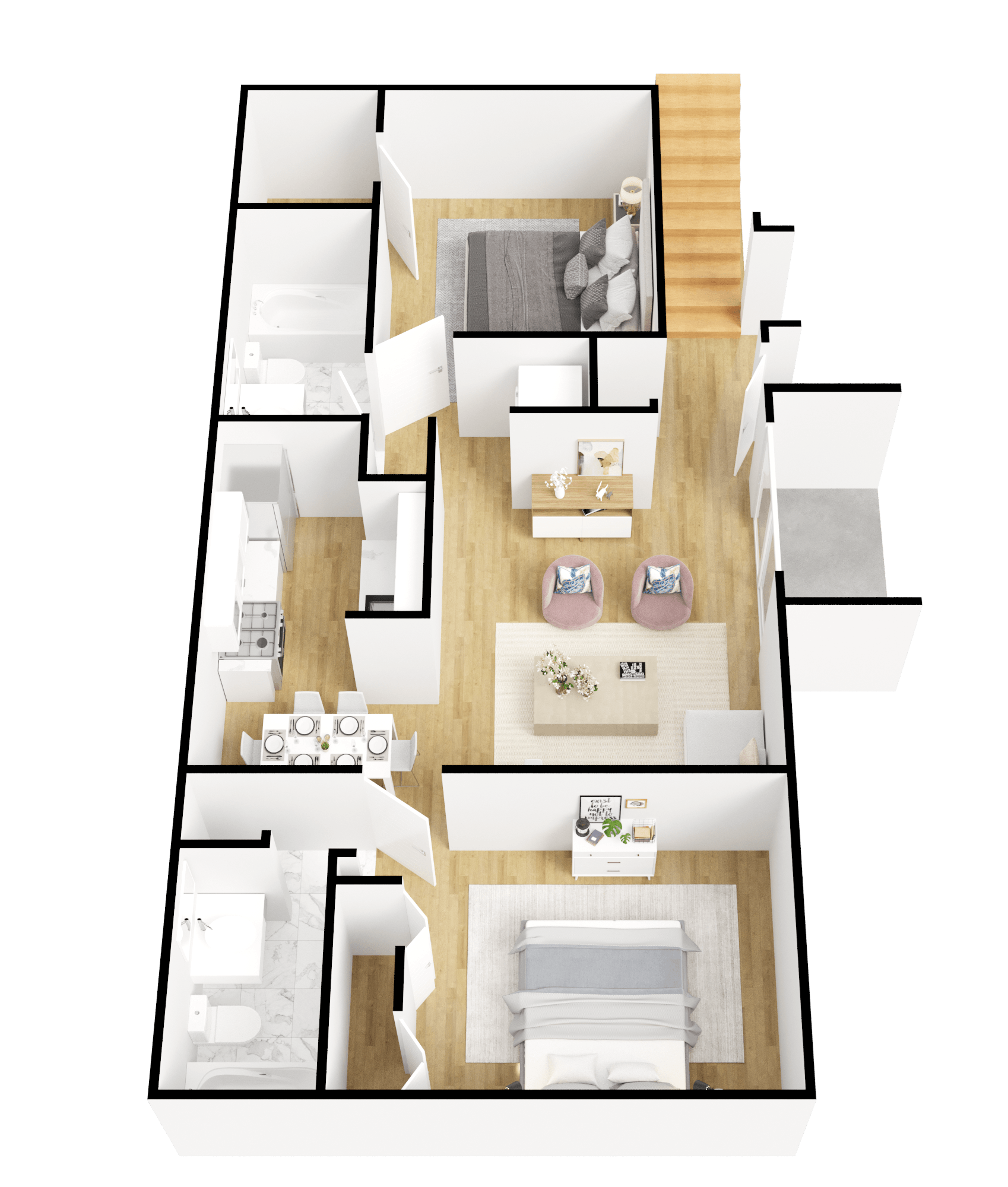 Two Bedroom Two Bath floor plan